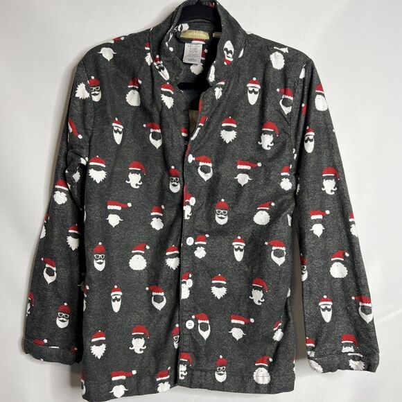 Pottery Barn Teen Flannel Cool Santa 2pc Pajama Set, Medium, Christmas EUC - Picture 1 of 9